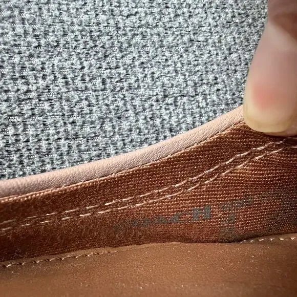 Coach Chelsea Matte Calf Patent Beechwood Flats Sz 6 - Picture 11 of 12